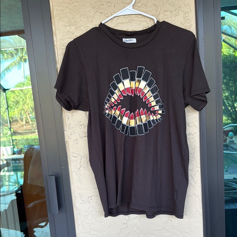 Black T-Shirt with Colorful Graphic